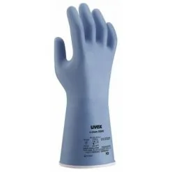Gants Uvex U-chem 3300 Taille 11, XL, Résiste Aux Produits Chimiques, 2 Gants, Bleu ( Prix Pour 1 Paire )