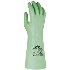 Gants De Protection Chimiques Uvex RUBIFLEX S NB35 S EN 388 (Lot De 10 Paires) Vert 9 - Vert